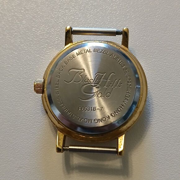 Vintage Black Hills Gold Watch Head Diamond Quartz Roman Numeral Bezel F65318-7 main image 5